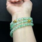 Certified Natural Ice Green Burmese Beads Jade jadeite Bracelets Bangle 6Mm