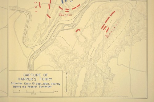 Capture of Harper's Ferry Map Sept 15th 1862 Stonewall Jackson Maryland Campaign - Picture 5 of 8