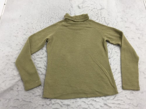 Columbia Omni-Wick Wool Blend Sweatshirt Womens M Medium Green Cowl Neck Long - Picture 15 of 15