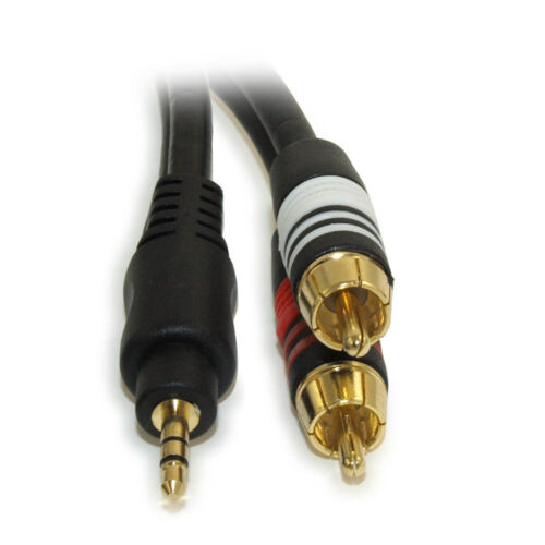 3ft 3.5mm Premium Mini-Stereo TRS Male to 2 RCA Male Audio/Speaker Cable - Picture 2 of 3