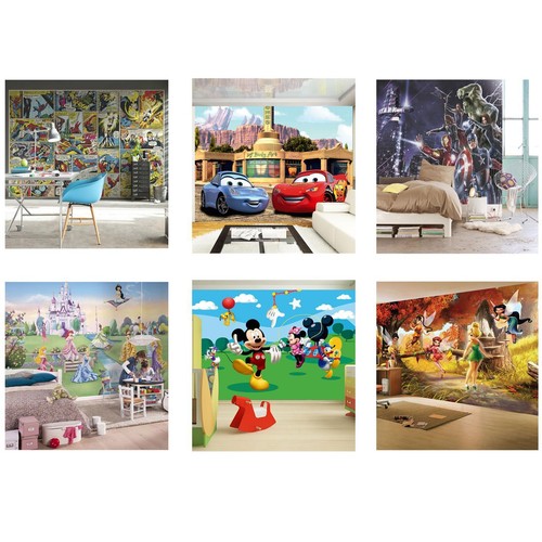 DISNEY & CHARACTER LARGE WALL MURAL BEDROOM DECOR WALLPAPER NEW