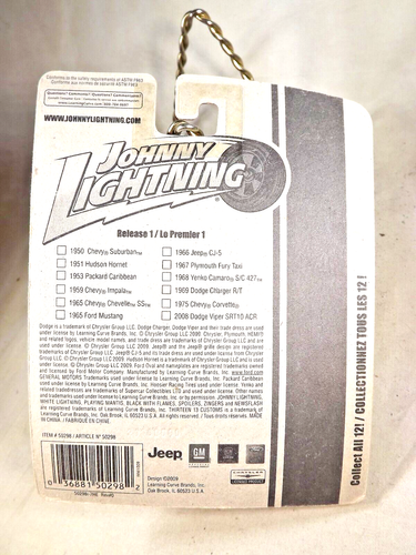 2009 Johnny Lightning The Spoilers #1 1965 Ford Mustang weiß mit Chrom 5 Speichen - Bild 6 von 6