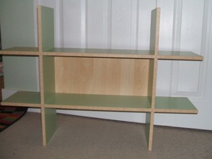 2 X Ikea Vintage Wall Mounted Shelf Unit Green Wood Edges 93x66cm Image Is Loading 2 X Ikea Vintage Wall Mounted Shelf Unit
