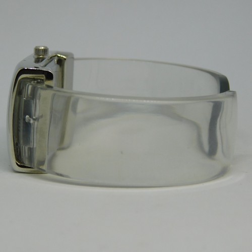 Reloj analógico de cuarzo de plástico transparente para mujer GINEBRA talla Batería Nueva 6" - Imagen 4 de 10