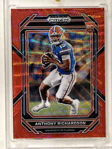 2023 Panini Prizm Draft Picks Anthony Richardson Red Wave #104 Rookie Card