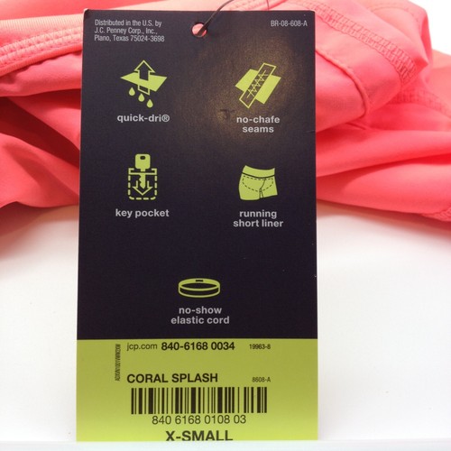 NWT Xersion High Rise Running Shorts Coral Splash size XS Lined - Picture 13 of 18