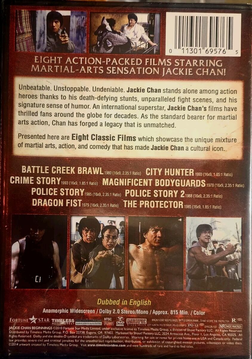 JACKIE CHAN: EIGHT (8) FILM COLLECTION (NEW/SEALED 2-DVD SET), Dubbed. FAST S&H. JACKIE CHAN: EIGHT (8) FILM COLLECTION (NEW/SEALED 2-DVD SET), Dubbed. FAST S&H.