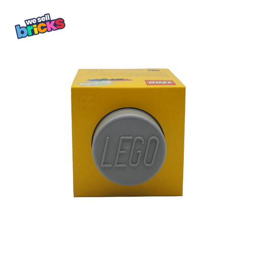 LEGO® Ladrillo de almacenamiento gris con tapa extraíble - 1 perilla - Imagen 7 de 8
