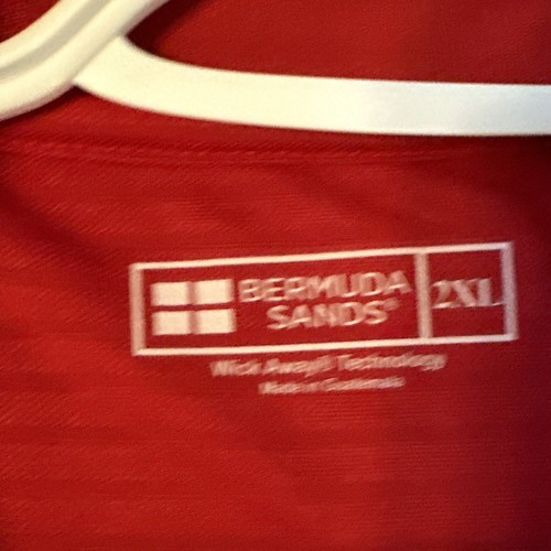 Bermuda Sands Wick Away Technology rot Poloshirt Herren Größe 2XL Big & Tall - Bild 6 von 8