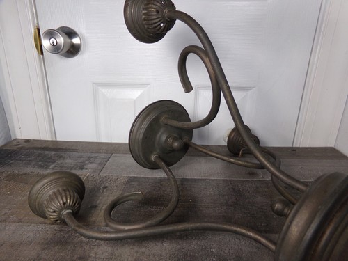 Vintage gerieben Bronze Finish hängende Kronleuchter 3 Leuchten Deckenleuchte - Bild 6 von 18