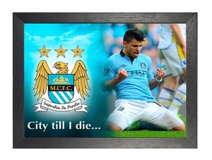 Sergio Aguero 6 Football Motivational Quote Signed Poster Inspiration Sport Antiquitaten Kunst Kunstplakate Romquest Com