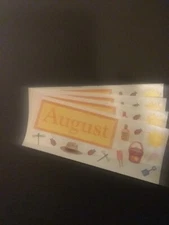 Creative Memories ~ Lot of Four Studio Stickers ~ 2" x 5" ~ August 