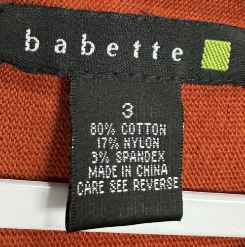 Babette orange long sleeve boat neck long sleeve tunic knit top sz 3 lagenlook - Picture 2 of 5