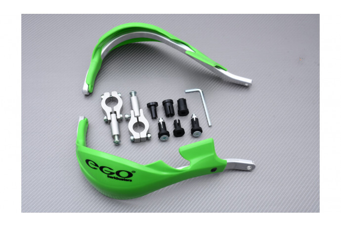 Protège-mains Barkbusters Ego vert complets pour moto enduro - Réf EGO-004-00-GR