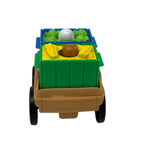 FISHER PRICE Koby Red Tractor Brown Trailer Wagon Cart Pop Up Animal Figure Farm - Picture 9 of 12