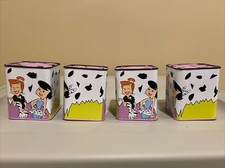 Flintstones Tin Bank Betty And Wilma Hanna- Barbera TV Cartoon Set Of 4