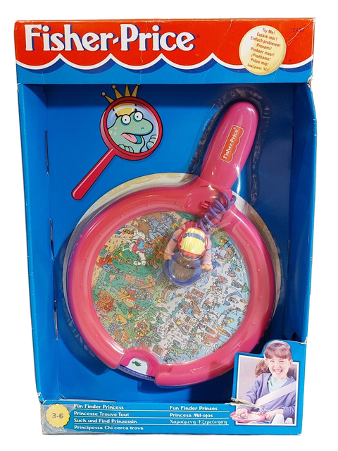 Vintage 1995 Fisher Price Fun Finder Princess - Such & Find Wimmelbild-Spiel Vintage 1995 Fisher Price Fun Finder Princess - Such & Find Wimmelbild-Spiel