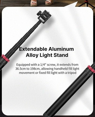 ULANZI LTO28 Video Light Lamp LED Fill In Photography Dimmable Camera 3400mAh AU - Bild 13 von 38