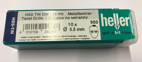Paquete de 10 brocas de taladro de metal giratorio molido Heller HSS-TIN titanio - elige tu talla - Imagen 23 de 42