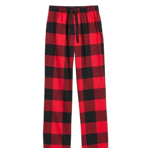 Flannel Pants Red Black Buffalo Plaid Lounge Pajamas Cozy Woman's XXL JJ3426 - Picture 2 of 5