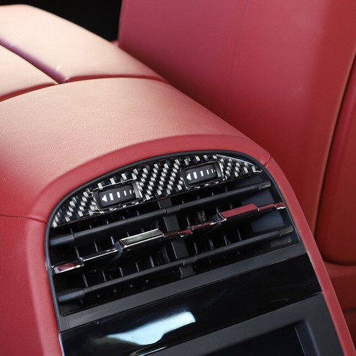 For Maserati Ghibli 2014-2022 Soft Carbon Fiber Rear Air Outlet Vent Panel Cover - Picture 8 of 11