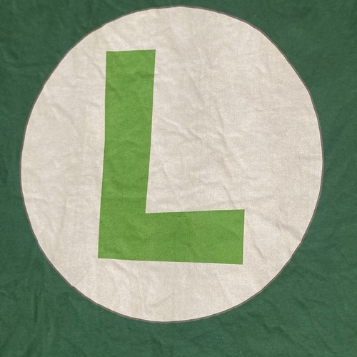 Super Mario Brothers Luigi “L” Shirt Womens 2XL Green Tee Nintendo Port & Co Top - Picture 4 of 11