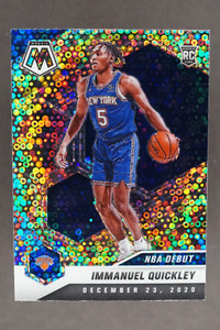 2020 Panini Mosaic Debut Fast Break Disco Prizm Immanuel Quickley Rookie RC #277