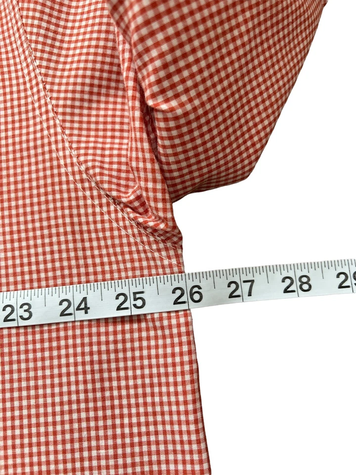 Michael Austin XL Men's Button Down Shirt Long Sleeve Stripe Cotton Blend Orange - Image 4 of 4