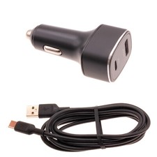 36W PD FAST CAR CHARGER 6FT USB-C CABLE 2-PORT LONG CORD POWER for CELL PHONES
