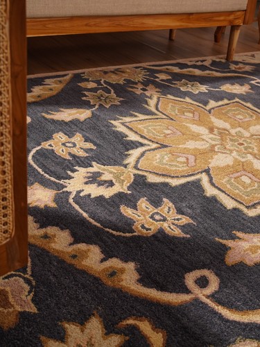 Eco-Friendly Hand Tufted Wool Area Rug Floral Charcoal BBH Homes BBK00687 - Picture 24 of 156