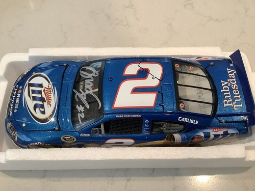 BRAD KESELOWSKI AUTOGRAPHED 2011 DODGE CHARGER MILLER LITE DIECAST & CARD - Picture 9 of 17