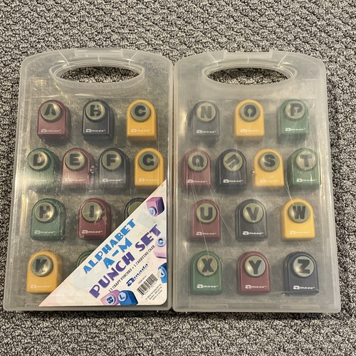 Armada A to Z Metal Paper Punch Art Material Set Paper Craft Teacher Supplies - Picture 1 of 8