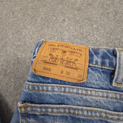 Vintage Levis Jeans Womens 30 Blue Denim 505 Straight Orange Tab Logo Size 30x26 - Picture 2 of 13