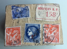 FRANCE 1939 - 1943 Stamps on Small Wooden Box
