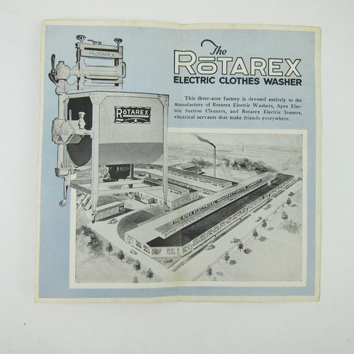 Brochure Pubblicitaria Lavatrice Rotarex Apex Elettrica Cleveland OH anni 20 - Foto 15 di 18
