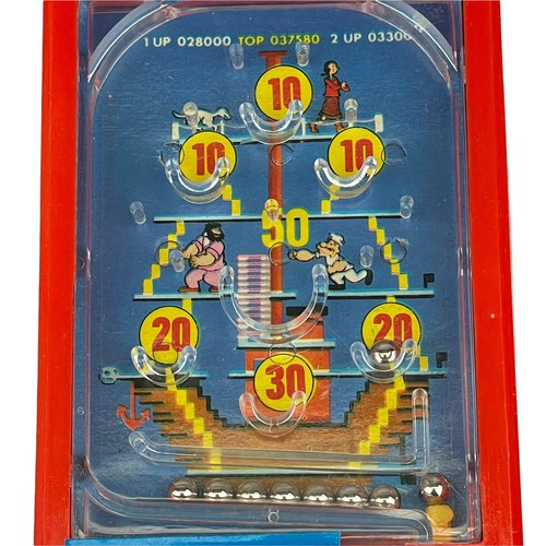 Vintage POPEYE Pocket Pin-ball Game 1970s metal balls Hong Kong - Picture 3 of 9