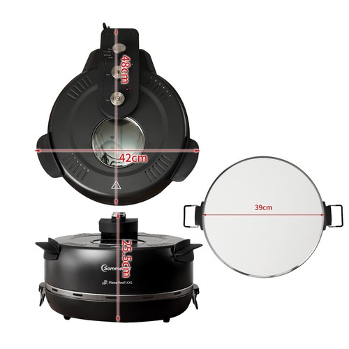 Pizzaofen PizzaProfi XXL– Pizzamaker 39cm- 400°C- 1600W– 5-tlg Set- mit Timer - Bild 14 von 15