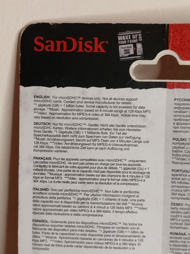 SanDisk microSDHC 8 GB Class 2 - MicroSDHC Card - (SDSDQM-008G-B35) Sealed - Picture 6 of 8