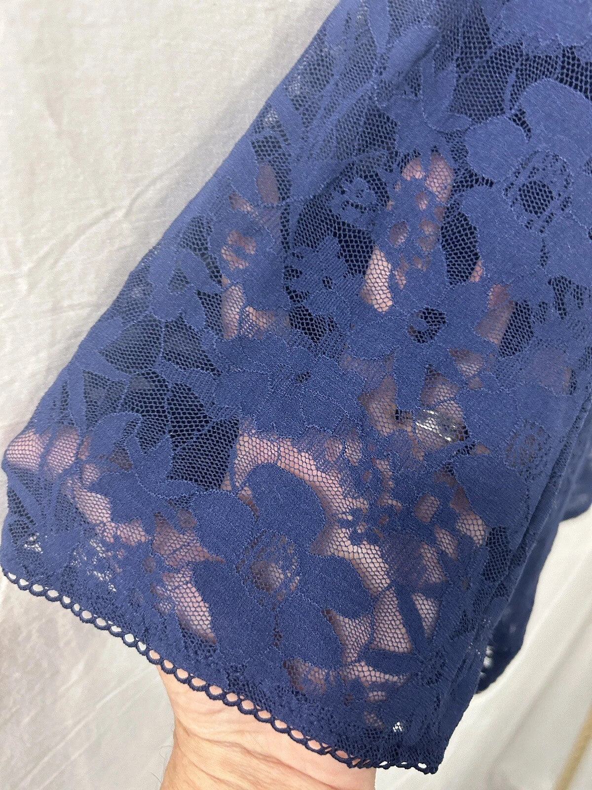 UNDERCOVER Abito slip Victoria's Secret blu pizzo babydoll negligee chemise trasparente taglia L