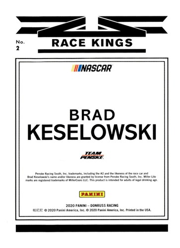 2020 Panini Donruss Racing Silver parallel pick from list - Picture 3 of 351