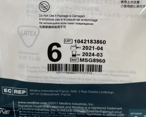 1 Box Medline Signature Touch LATEX Surgical Gloves Size: 6 MSG8960 *See Dates* - Picture 2 of 8