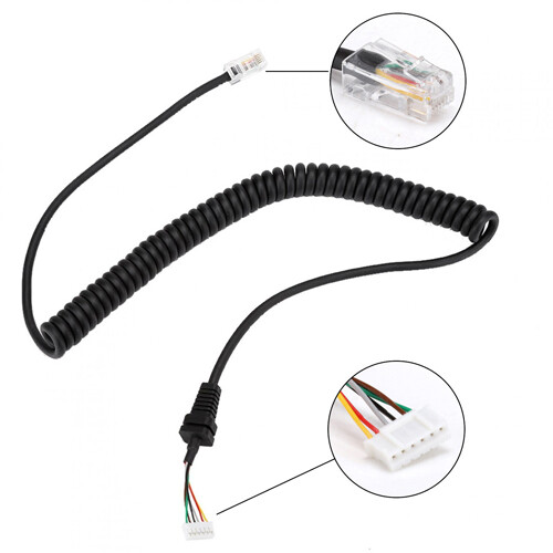 Kabel mikrofonowy mikrofonu do radia Yaesu FT-100D MH-36B6J FT-90R FT-2600M FT-7800 - Zdjęcie 1 z 3