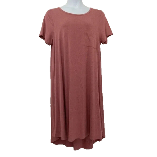 NWT LuLaRoe Carly dress women’s size 2XL 2X XXL Solid Heather pink Swing NEW