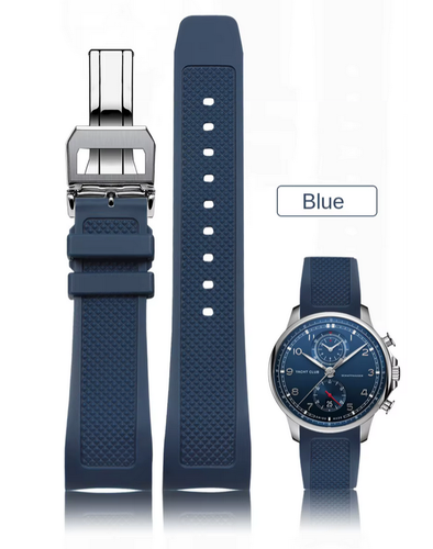 Cinturino in gomma 22mm compatibile con IWC Portugal Strap Iw390206 Iw390213 Iw390507 - Foto 8 di 11