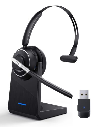 Bluetooth Headset Wireless Headset with Microphone for PC V5.2 Computer Heads...