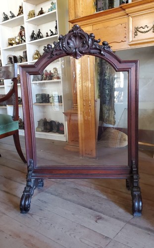 VICTORIAN ROCOCO ROSEWOOD FIRE SCREEN - Picture 12 of 12