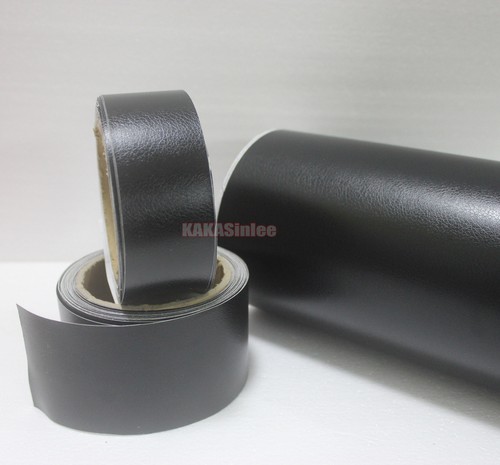 2inch Wide DIY Black Matte Leather Grain Texture Vinyl Sticker Strip Car Wrap AB - Picture 6 of 7