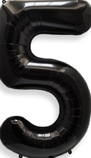 40 Inch Big Black 5 Balloon Number Large Foil Helium Number Balloons