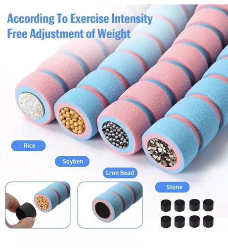 Weighted Hula Hoop,with Stainless Steel Core & Soft Foam, Portable & Adjustable - Picture 6 of 9