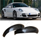 Real Carbon Fiber Side Mirror Cover Cap Add-on For 2005-2011 Porsche 997 911 987